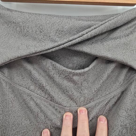 Zyia Active Women's Cement Croise Hi Rise 7/8 Leggings With Crossover Waist Smal - Picture 8 of 11